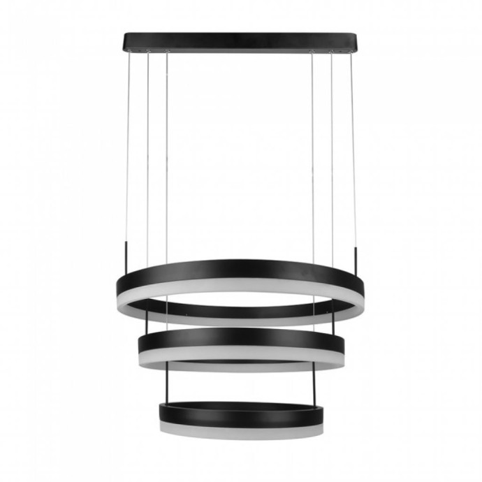 92W Soft Light Chandelier Dimmable Black 3000K