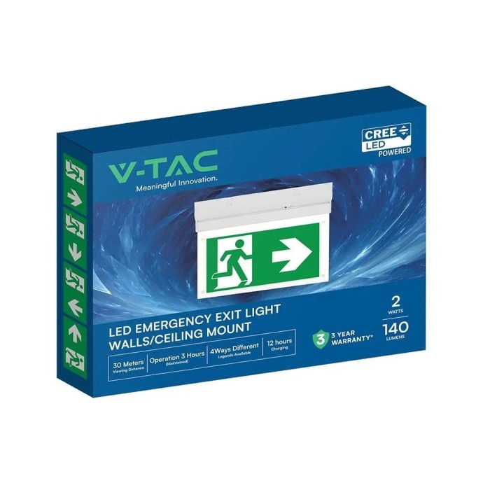 V-TAC PRO Lampada LED di Emergenza 2 W CREE 3 h IP20