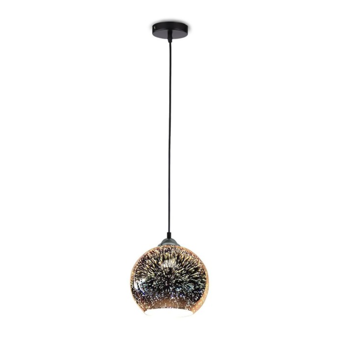 Pendant Light Holder E27 with 3D Glass Lampshade 250mm Pendant Light Holder E27 with 3D Glass Lampshade 250mm