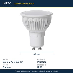 Lampadina LED d'emergenza GU10 4W 360LM - 3000K Intec - foto 3