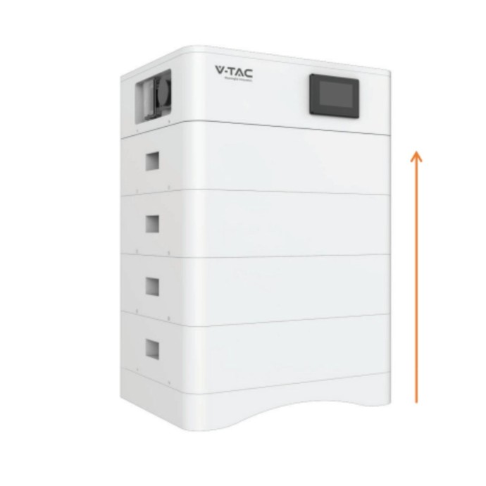 V-TAC Batteria di Accumulo HV LiFePO4 5,12 kWh 51,2 V 100 Ah