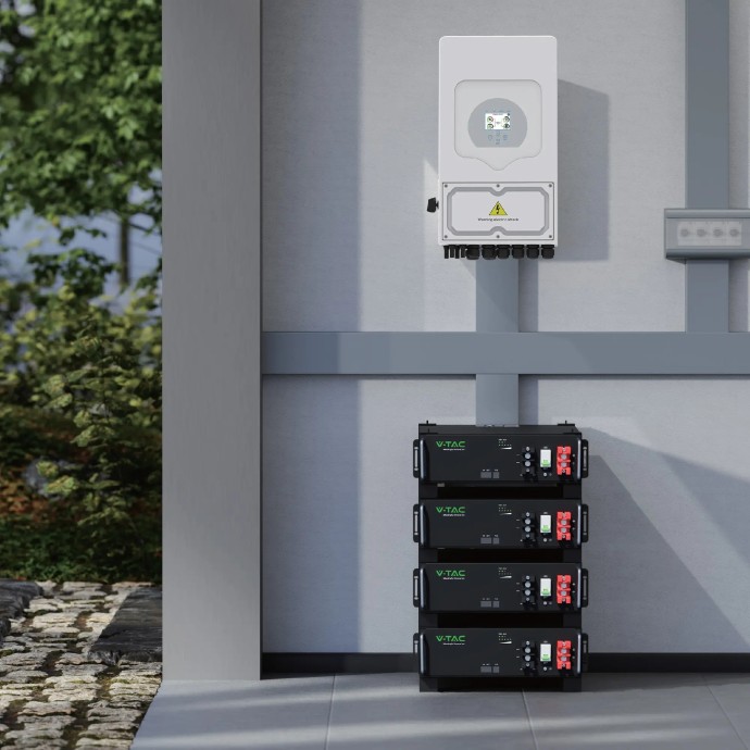 V-TAC Batteria di Accumulo Rack LFP 5,12 kWh 51,2 V CEI 0-21