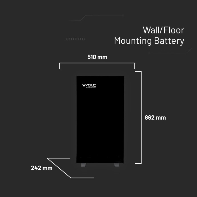 V-TAC Batteria di accumulo LV 16,07 kWh LiFePO4 51,2 V 314 Ah