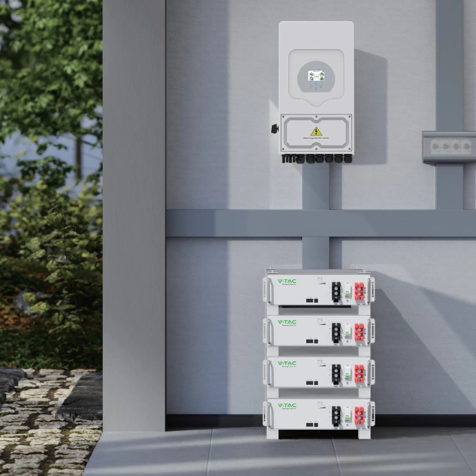 V-TAC Batteria di accumulo Rack LV 5,12 kWh LiFePO4 51,2 V 100 Ah