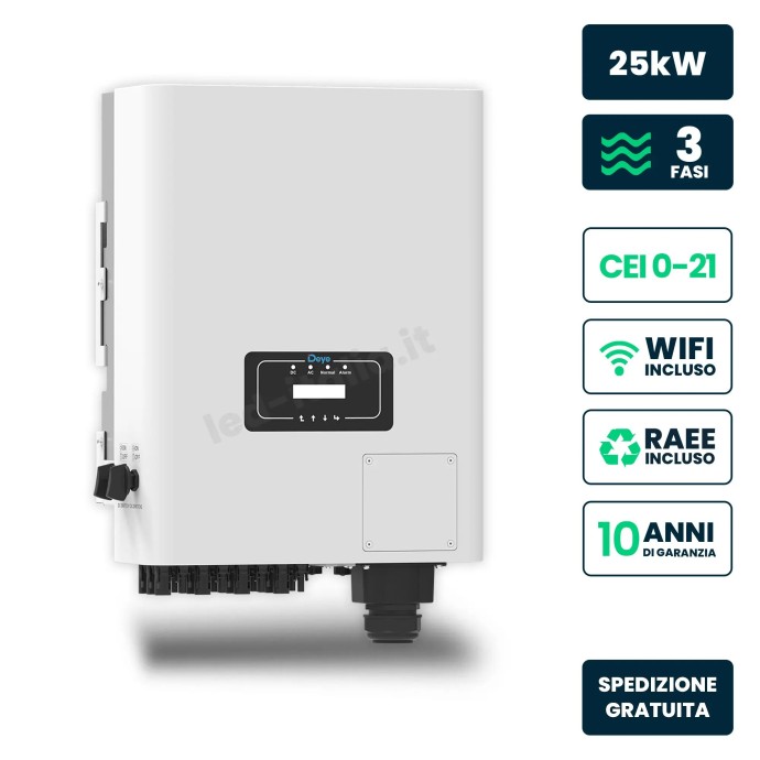 Deye SUN-25K-G04 Inverter fotovoltaico trifase 25 kW IP65