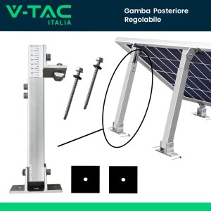 V-TAC Supporto Posteriore Regolabile 280-415 mm per Pannelli Solari - foto 3