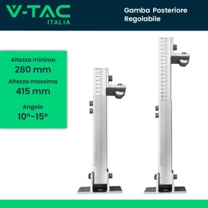 V-TAC Supporto Posteriore Regolabile 280-415 mm per Pannelli Solari - foto 6