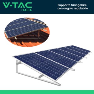 V-TAC Supporto triangolare regolabile 10°-15° per pannelli solari - foto 3