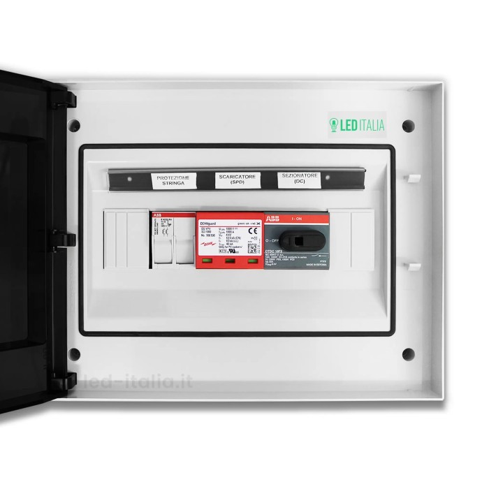 Quadro DC ABB 1/1 MPPT 1000V 16A IP65 con sezionatore e SPD