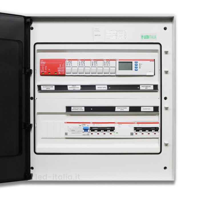 V-TAC Quadro AC trifase 20 kW 32 A 400 V, 36 moduli IP65