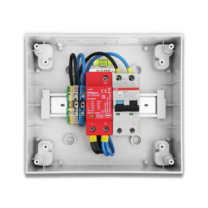 V-TAC Quadro AC Monofase 6 kW 32A 230V, 8 Moduli IP65