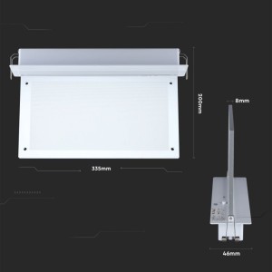 V-TAC PRO Lampada LED di emergenza 2 W Samsung da incasso - foto 4