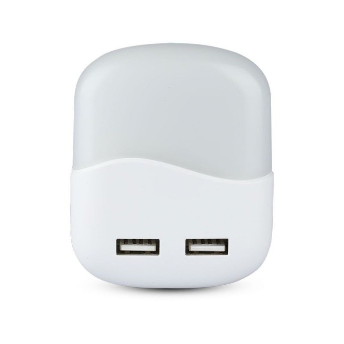 LED Night Light with USB Square 3000K