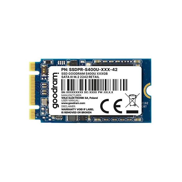 SSD GoodRAM S400U SATA III M.2 2242 240GB SSD GoodRAM S400U SATA III M.2 2242 240GB