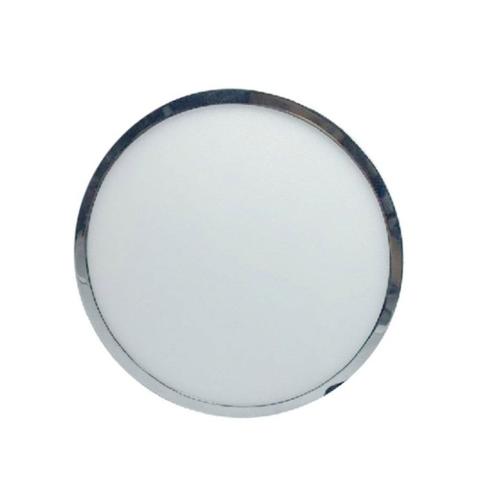 12W LED Surface Panel Light Chrome Round 3000K 12W LED Surface Panel Light Chrome Round 3000K