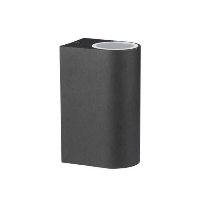 Wall Sleek Fitting GU10 Aluminium Body Round Black 2 Way IP44 Wall Sleek Fitting GU10 Aluminium Body Round Black 2 Way IP44