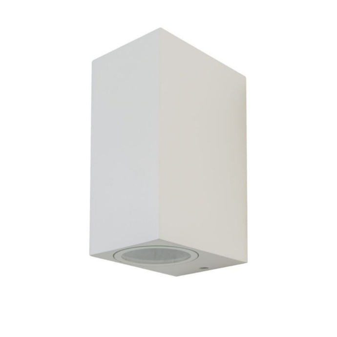 Wall Sleek Wall Fitting Square White Body 2Way IP44 Wall Sleek Wall Fitting Square White Body 2Way IP44