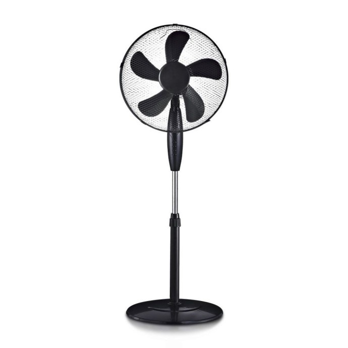 55W Stand Fan Round Base 5 Blades 3 Speed Black 55W Stand Fan Round Base 5 Blades 3 Speed Black