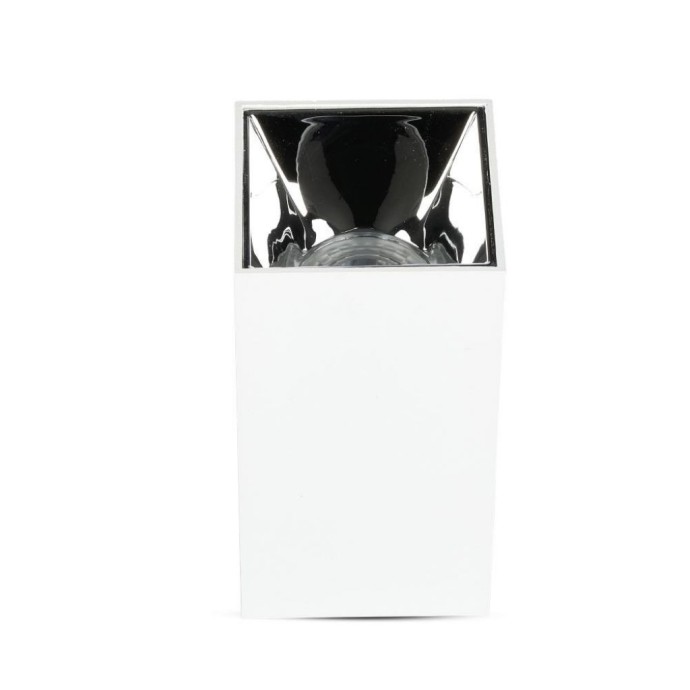 GU10 Fitting Square White + Chrome GU10 Fitting Square White + Chrome