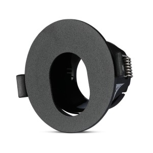 GU10 Fitting Black + Black Round