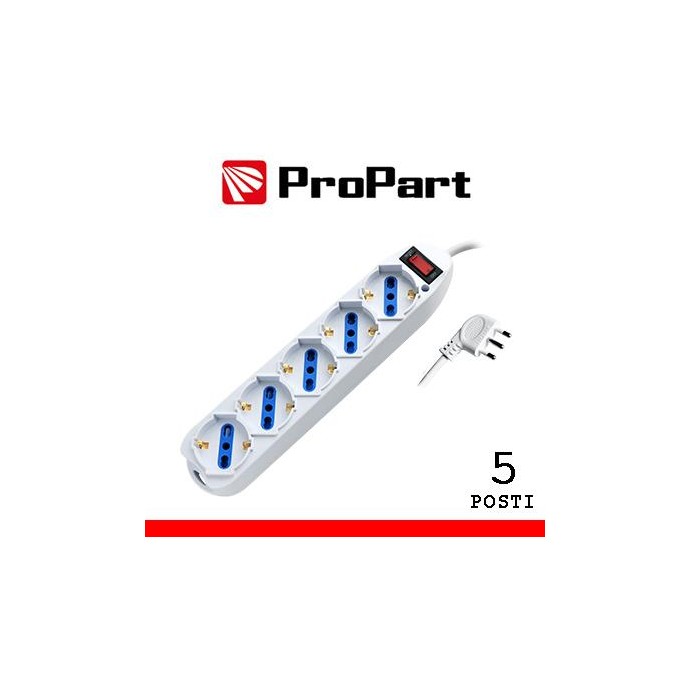 Multipresa 5pos bipasso/schuko spina10A +interr. Multipresa 5pos bipasso/schuko spina10A +interr.
