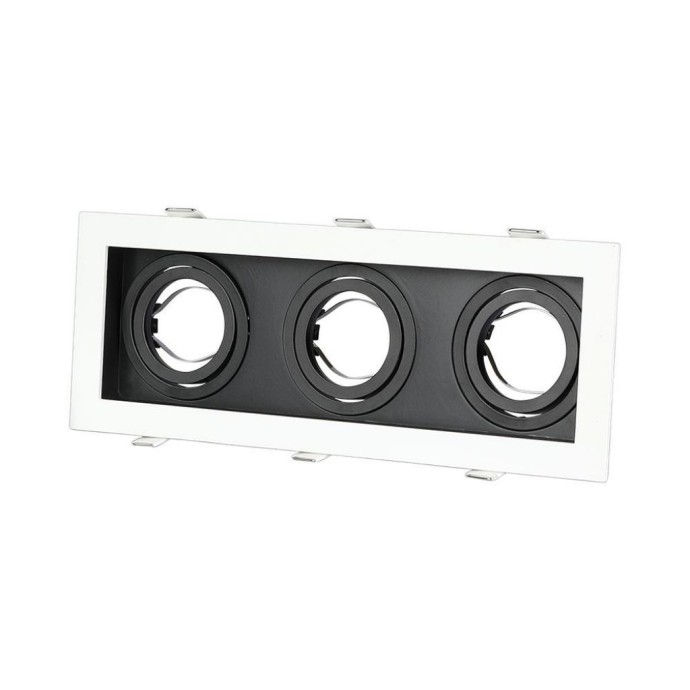 3XGU10 Fitting Square White+Black 3XGU10 Fitting Square White+Black