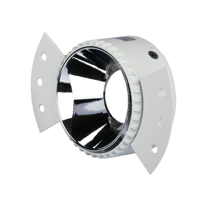 GU10 Fitting Round with White Frame + Chrome Reflector GU10 Fitting Round with White Frame + Chrome Reflector