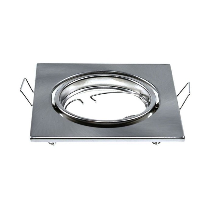 GU10 Square Spotlight Fitting Satin Nickle 2 Pcs/Box 82X82 GU10 Square Spotlight Fitting Satin Nickle 2 Pcs/Box 82X82