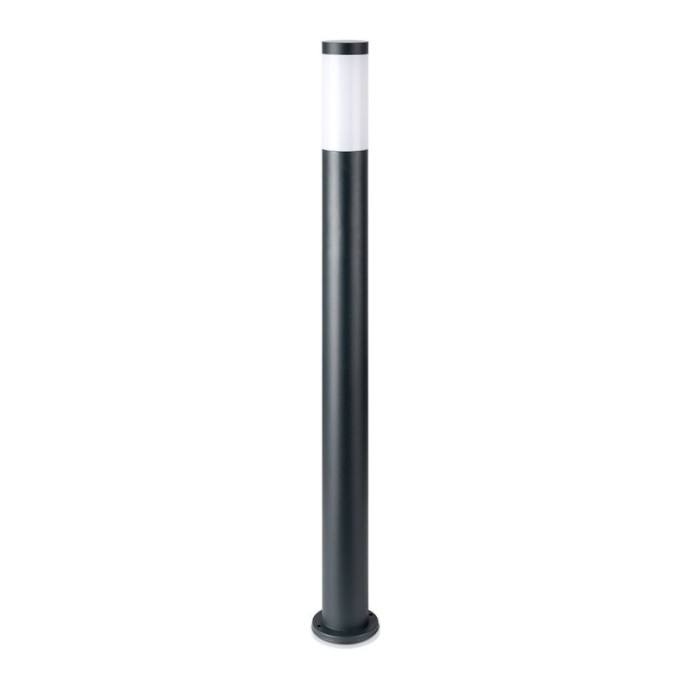 27 Bollard Lamp 80cm with Sensor Stainless Steel Body Grey IP44 27 Bollard Lamp 80cm with Sensor Stainless Steel Body Grey IP44