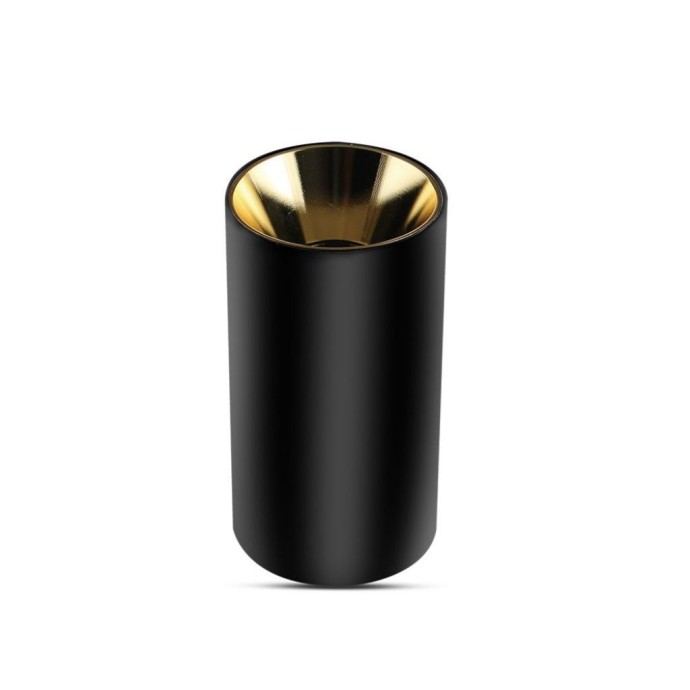 GU10 Fitting Round Black + Gold GU10 Fitting Round Black + Gold