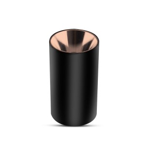 GU10 Fitting Round Black + Rose Gold