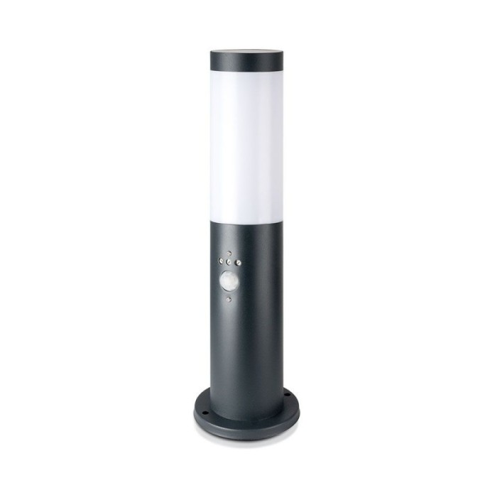 E27 Bollard Lamp 45cm PIR Sensor with Stainless Steel Body Grey IP44 E27 Bollard Lamp 45cm PIR Sensor with Stainless Steel Body Grey IP44