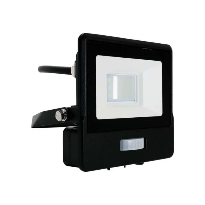 10W LED PIR Sensor Floodlight Samsung Chip Black Body 6500K 1m Cable 10W LED PIR Sensor Floodlight Samsung Chip Black Body 6500K 1m Cable