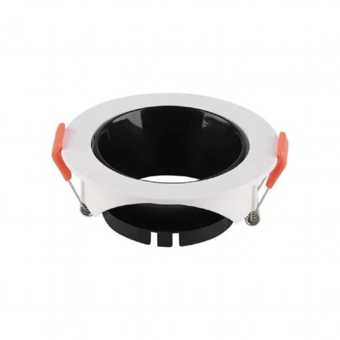 GU10 Fitting Round White Frame + Black Reflector GU10 Fitting Round White Frame + Black Reflector