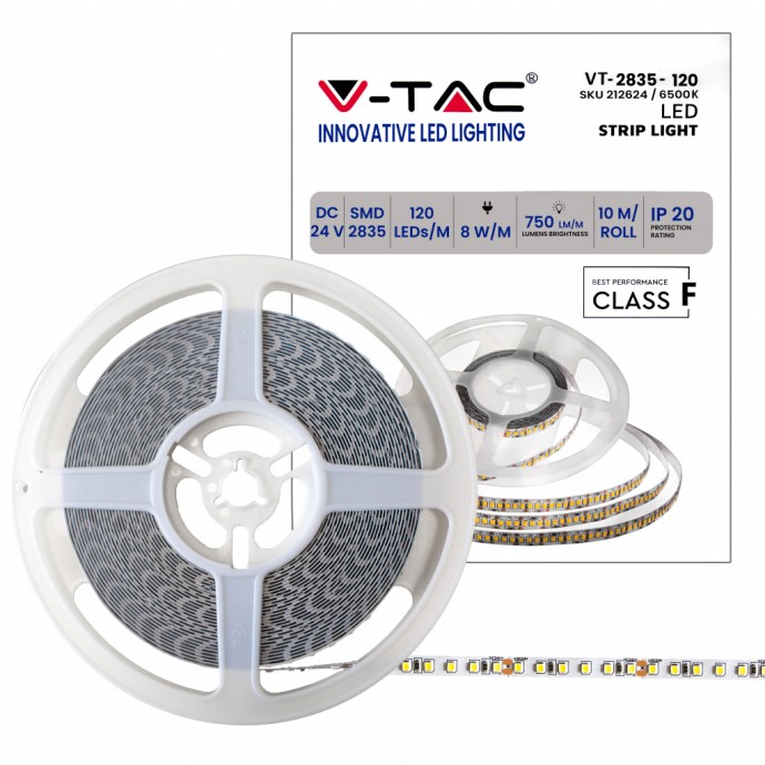 LED Strip SMD2835 120 LEDs 24V IP20 6500K Double Pcb 10m Roll LED Strip SMD2835 120 LEDs 24V IP20 6500K Double Pcb 10m Roll