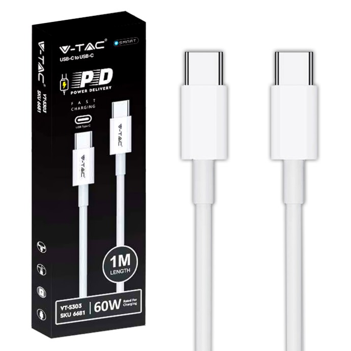 1m Type C USB Cable White 1m Type C USB Cable White