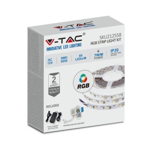 60 10W LED Strip Light RGB Set IP20 EU Plug
