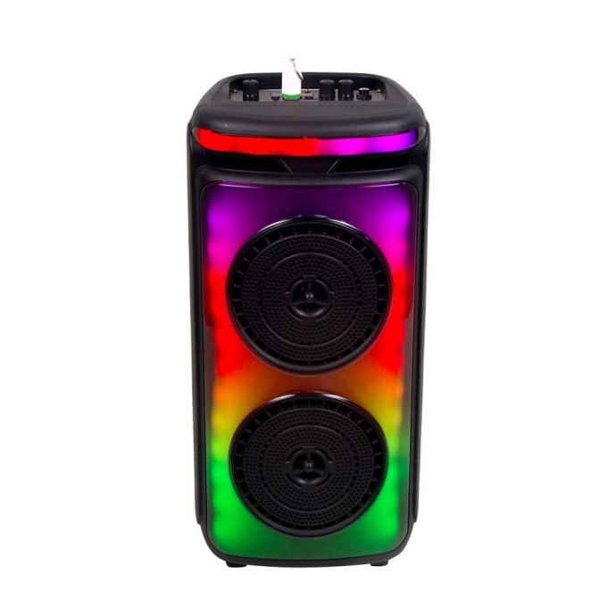 400W Rechargeable Speaker with 1 Wired Microphone RF Control And Handle 2X6.5 Inch 400W Rechargeable Speaker with 1 Wired Microphone RF Control And Handle 2X6.5 Inch