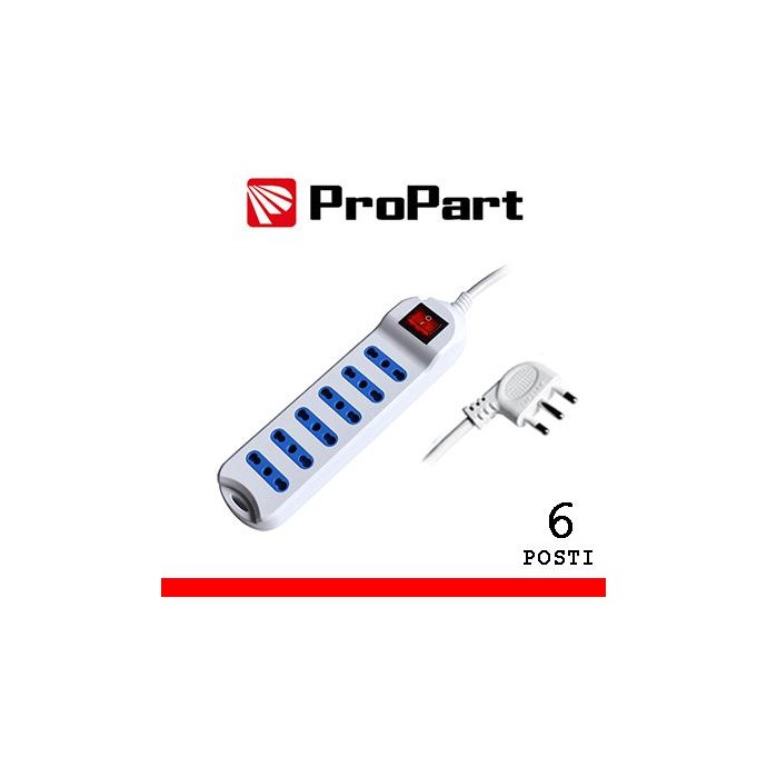 Multipresa 6pos bipasso spina16A +interr. Multipresa 6pos bipasso spina16A +interr.