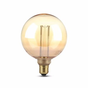 6W LED G125 Amber Cover Filament Bulb 2200K E27