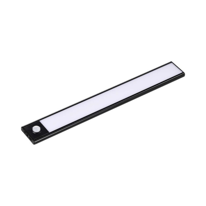Lampada LED da armadio ricaricabile Micro-USB 2W Sensore PIR Colore Nero 40cm 3000K IP20