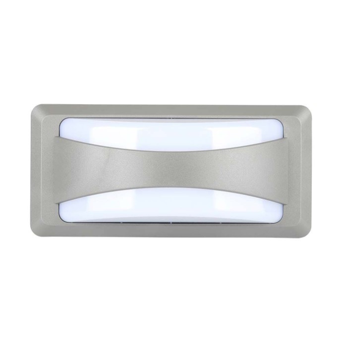 12W LED Bulkhead with Softlight 6400K Grey Body
