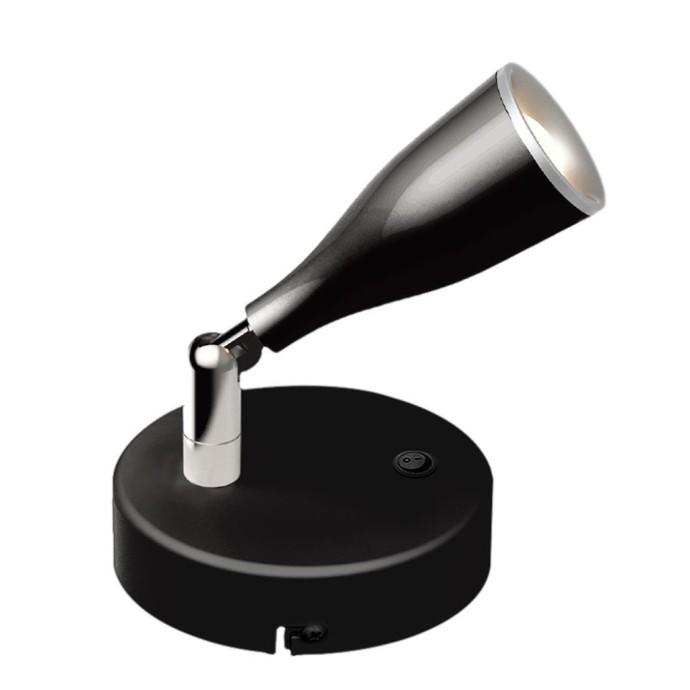 4.5W LED Wall Lamp with Switch 3000K Black 4.5W LED Wall Lamp with Switch 3000K Black